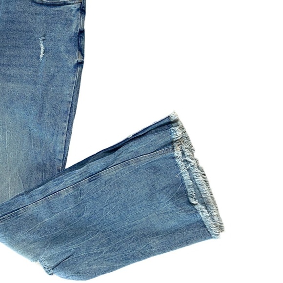 Tinseltown Plus Size Hi-Rise Flare Distressed Hem Denim Jeans NWT Size 20W - Picture 9 of 9